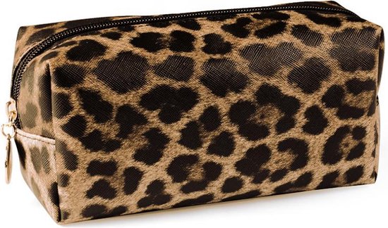 Etui voor Stiften, Pennen, Potloden - Pennenzak - Etui Meisjes - School of Thuis – Leopard Brown