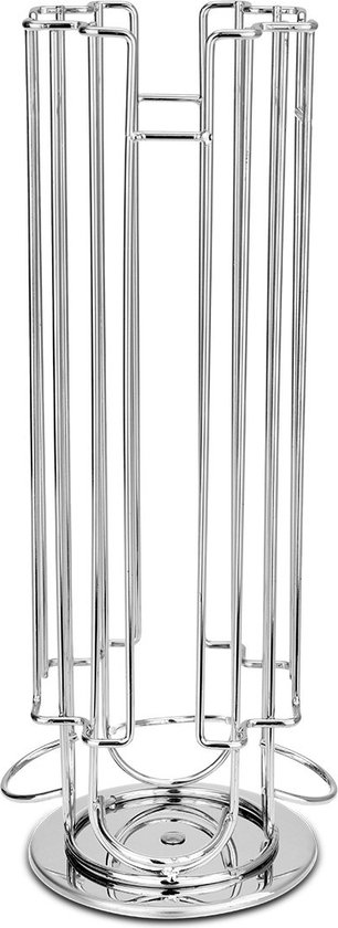Capsulehouder voor Dolce Gusto - 24 koffie cups – Draaibaar – Cuphouder voor Dolce Gusto – Cup Dispenser – Koffiecups houder - RVS – Zilver kleurig