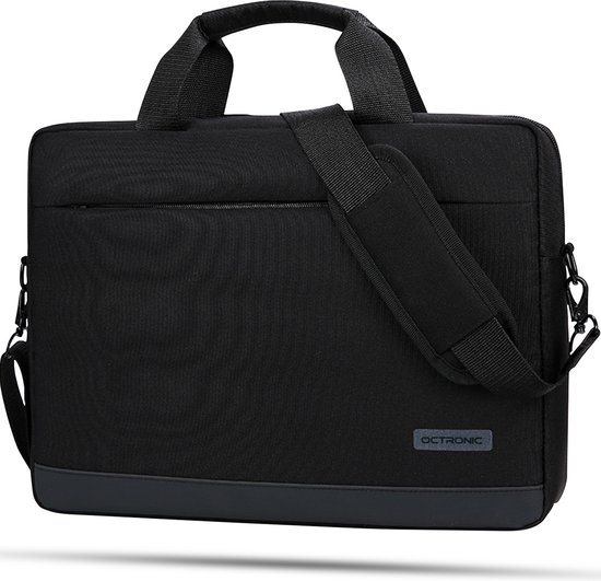 Laptoptas 15,6 Inch - Schoudertas met Laptopvak - Waterafstotend - 9 Liter - zwart