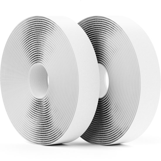 Klittenband zelfklevend 5 meter – klittenband tape wit – extra sterk