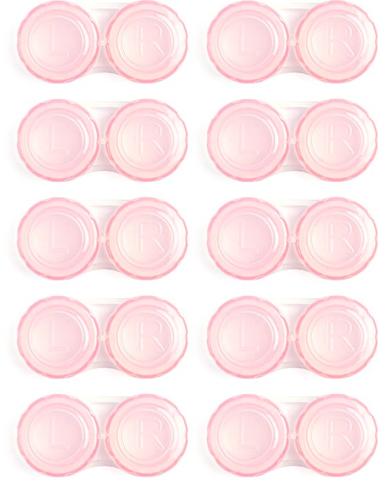 Lenzen Set met 10 Lenzendoosjes - Geschikt Voor Zachte Lenzen - Roze
